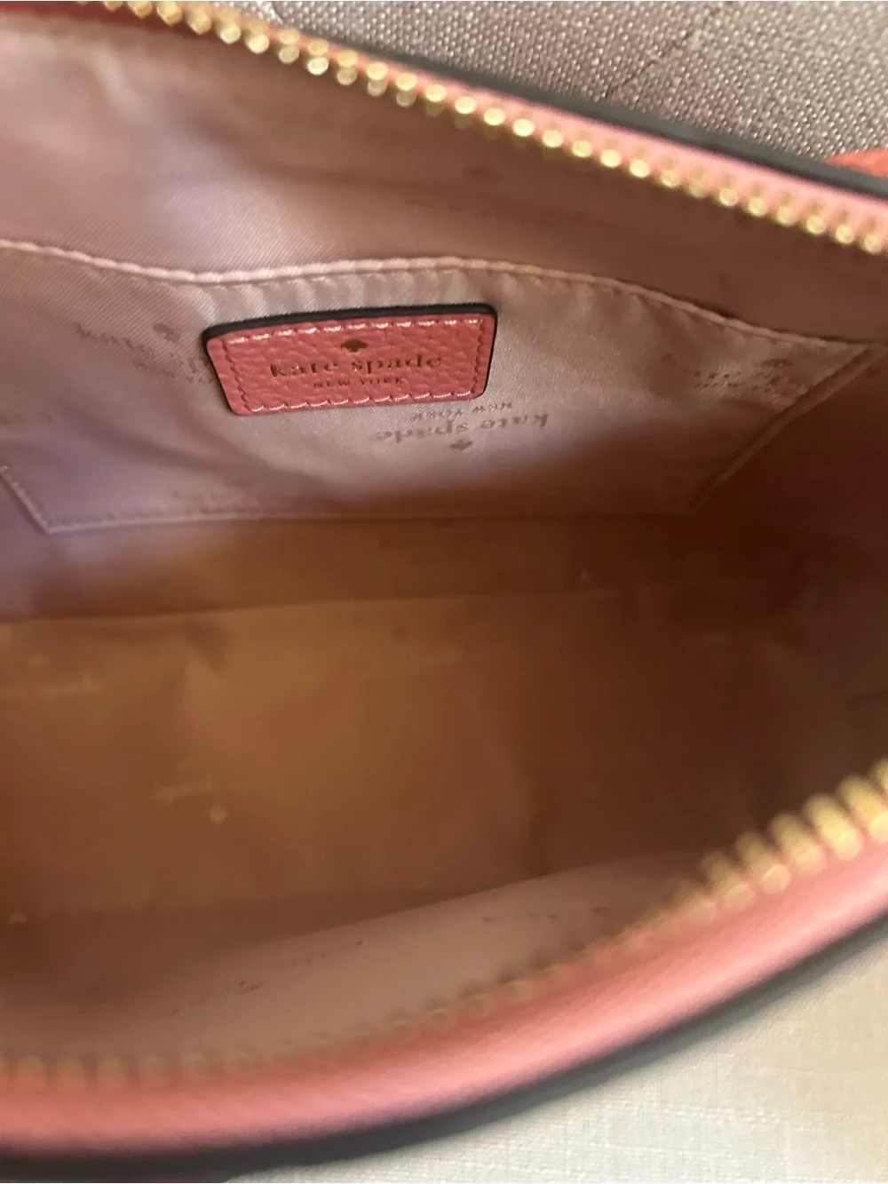 kate spade Coral-Peach Pebbled Leather Crossbody Bag